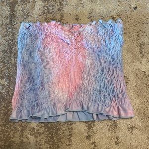 Tye dye strapless crop